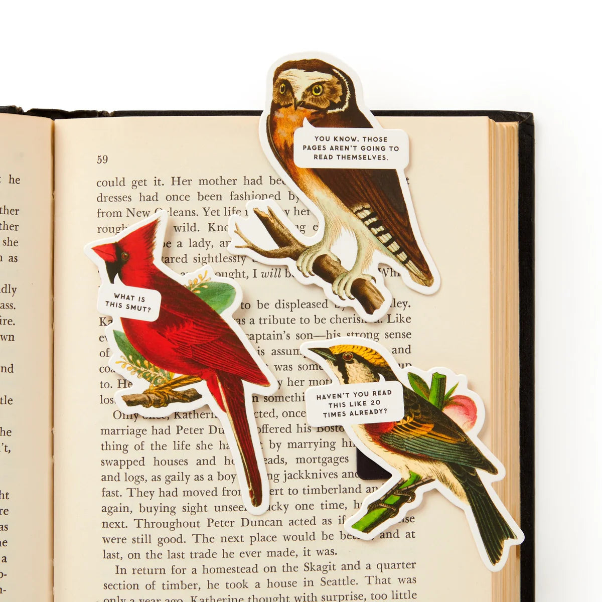 Salty Birds Magnetic Bookmark Set