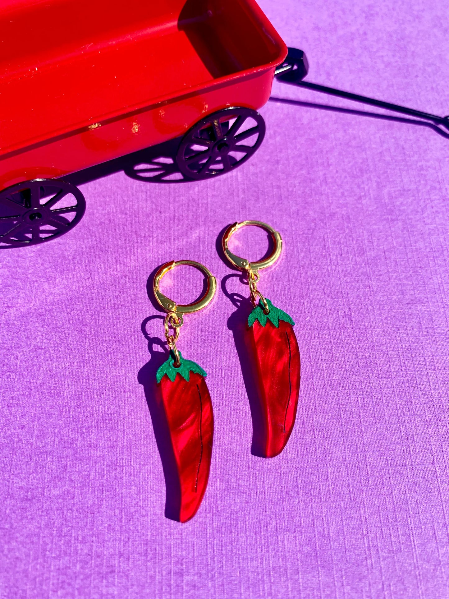 Little Spicy Chili Hoop Earrings