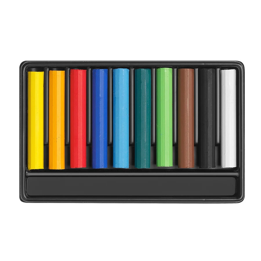 Swisscolor Water-Resistant Wax Pastels - Set of 10