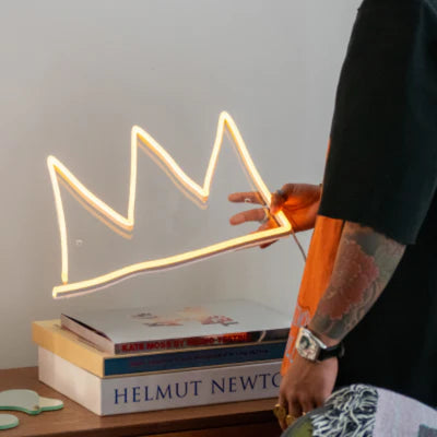 The Crown YP x Jean Michel Basquiat LED Neon Sign