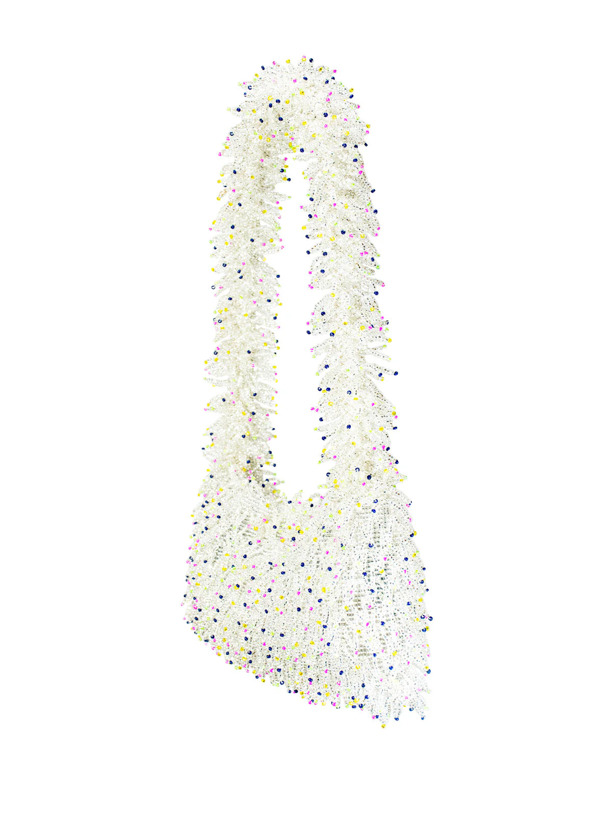 Mini Silver Multicolor Nina Hand Beaded Bag