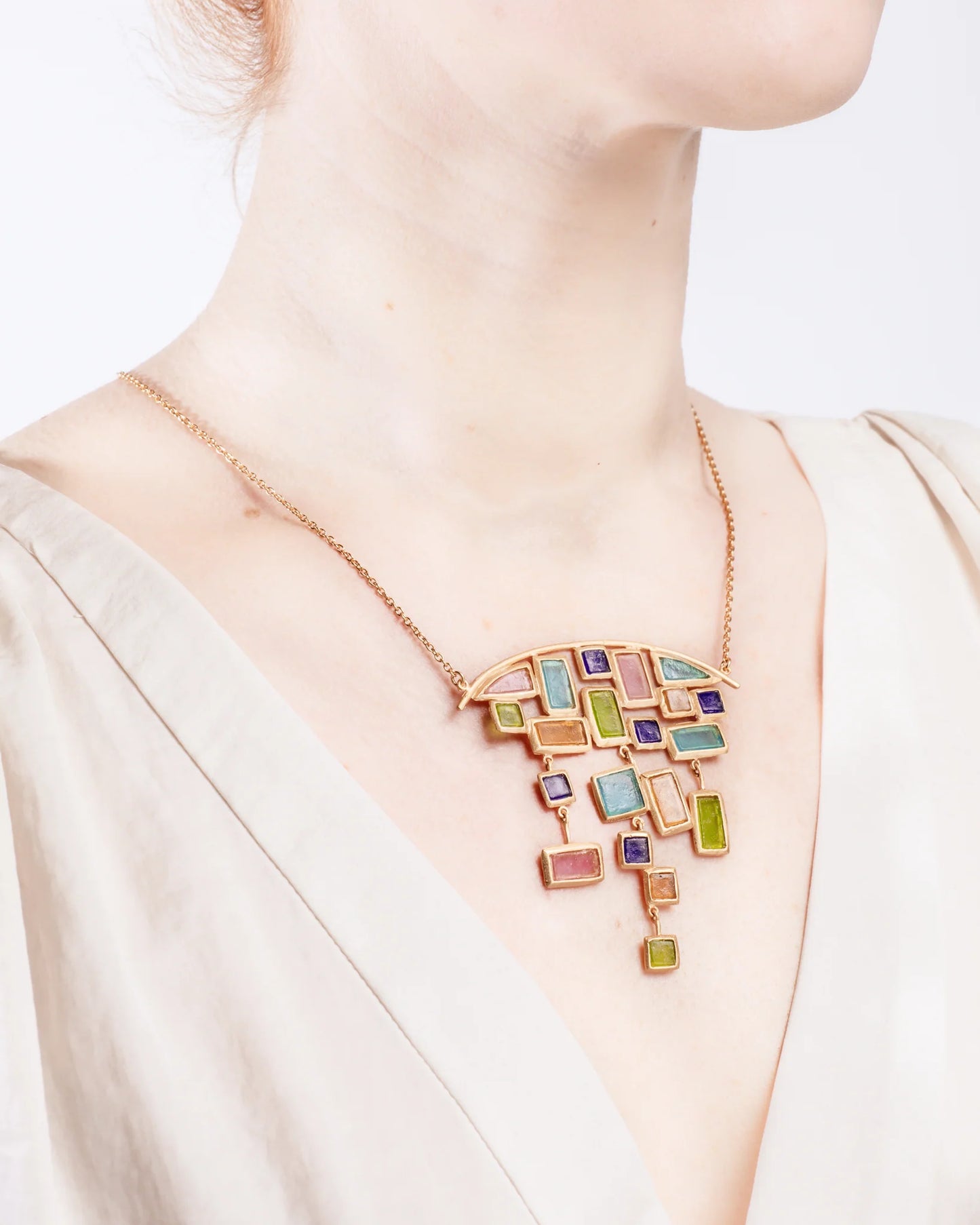 Mosaic Statement Necklace