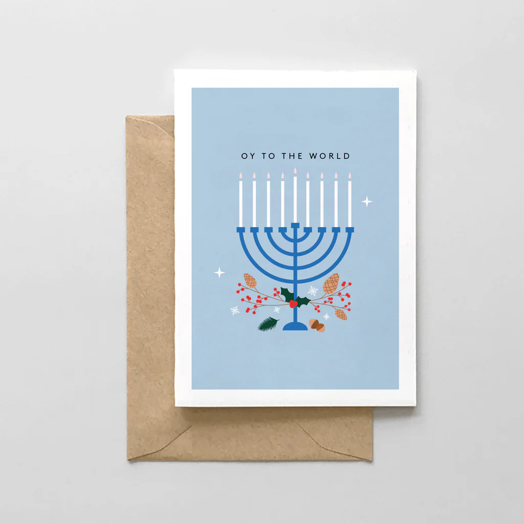 Oy To The World - Hanukkah Holiday Card