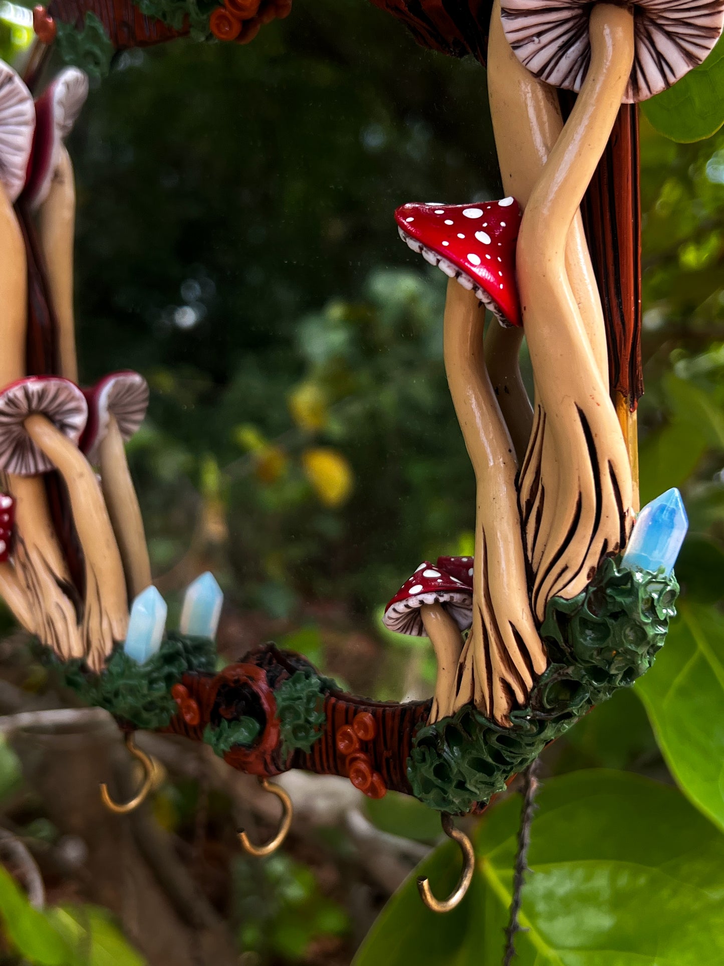 Hanging Mushroom Wall Mirror