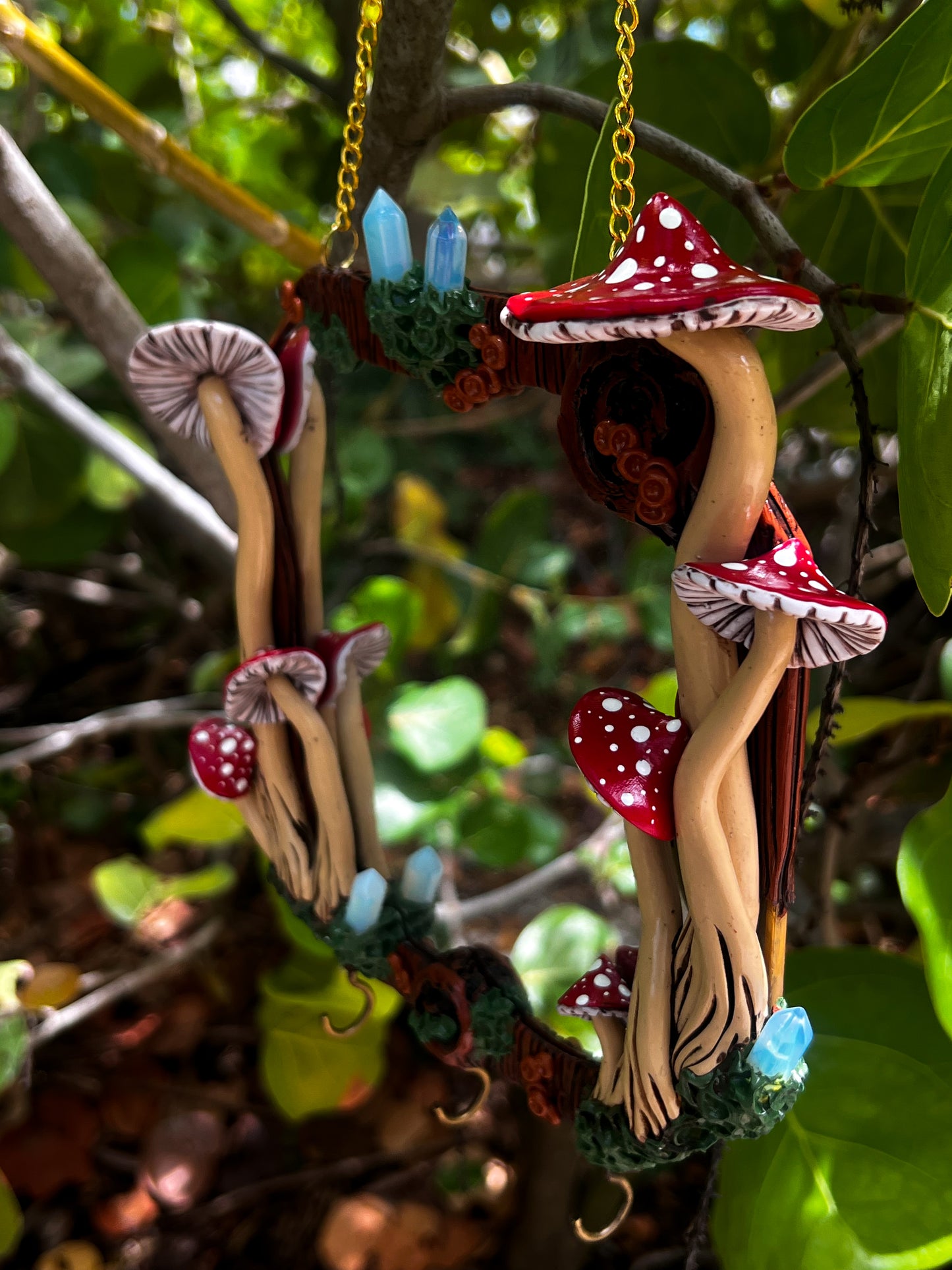 Hanging Mushroom Wall Mirror