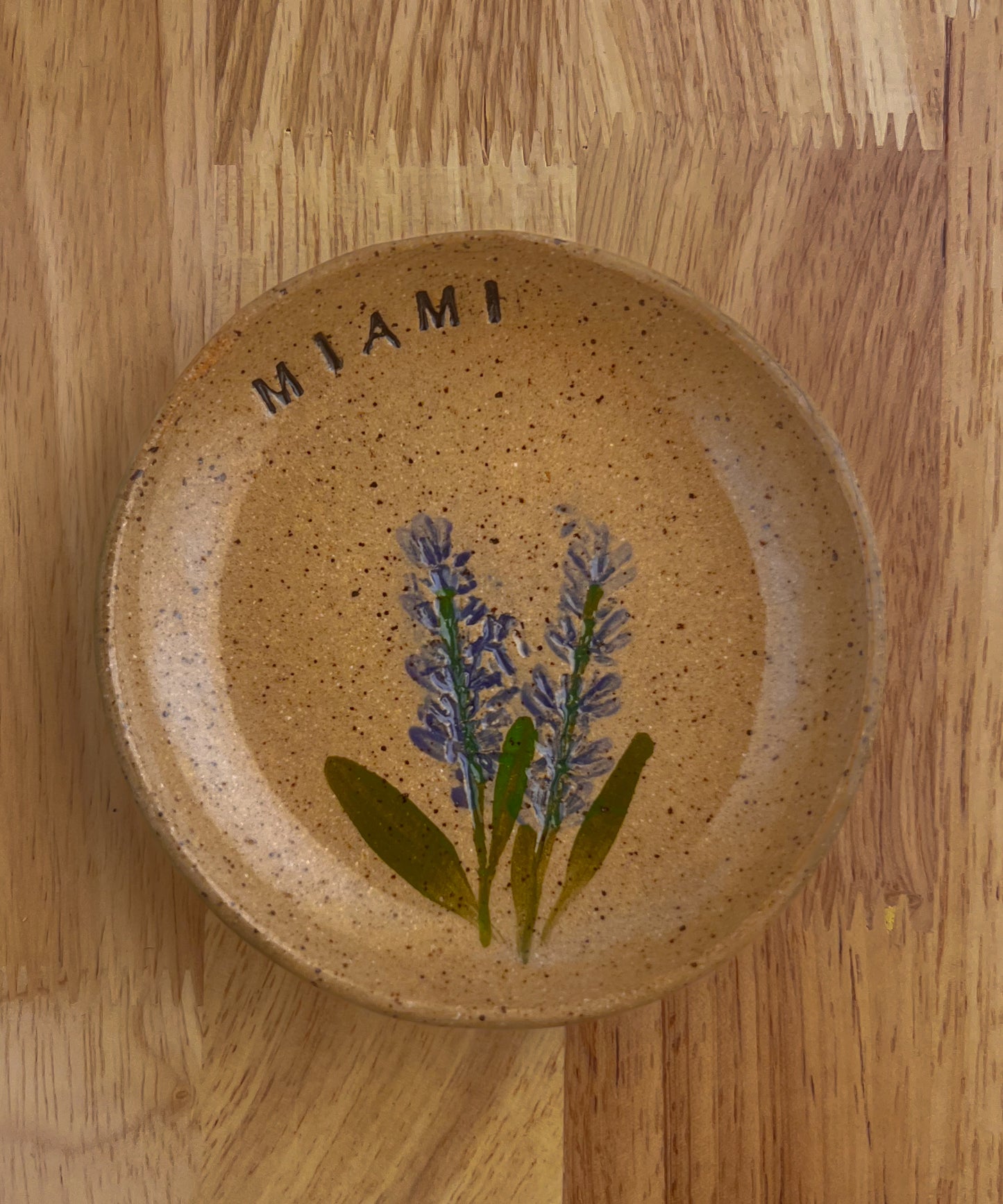 Miami Pressed Flower Handmade Trinket Dish
