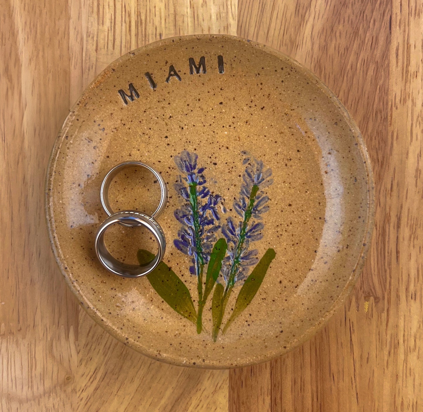 Miami Pressed Flower Handmade Trinket Dish