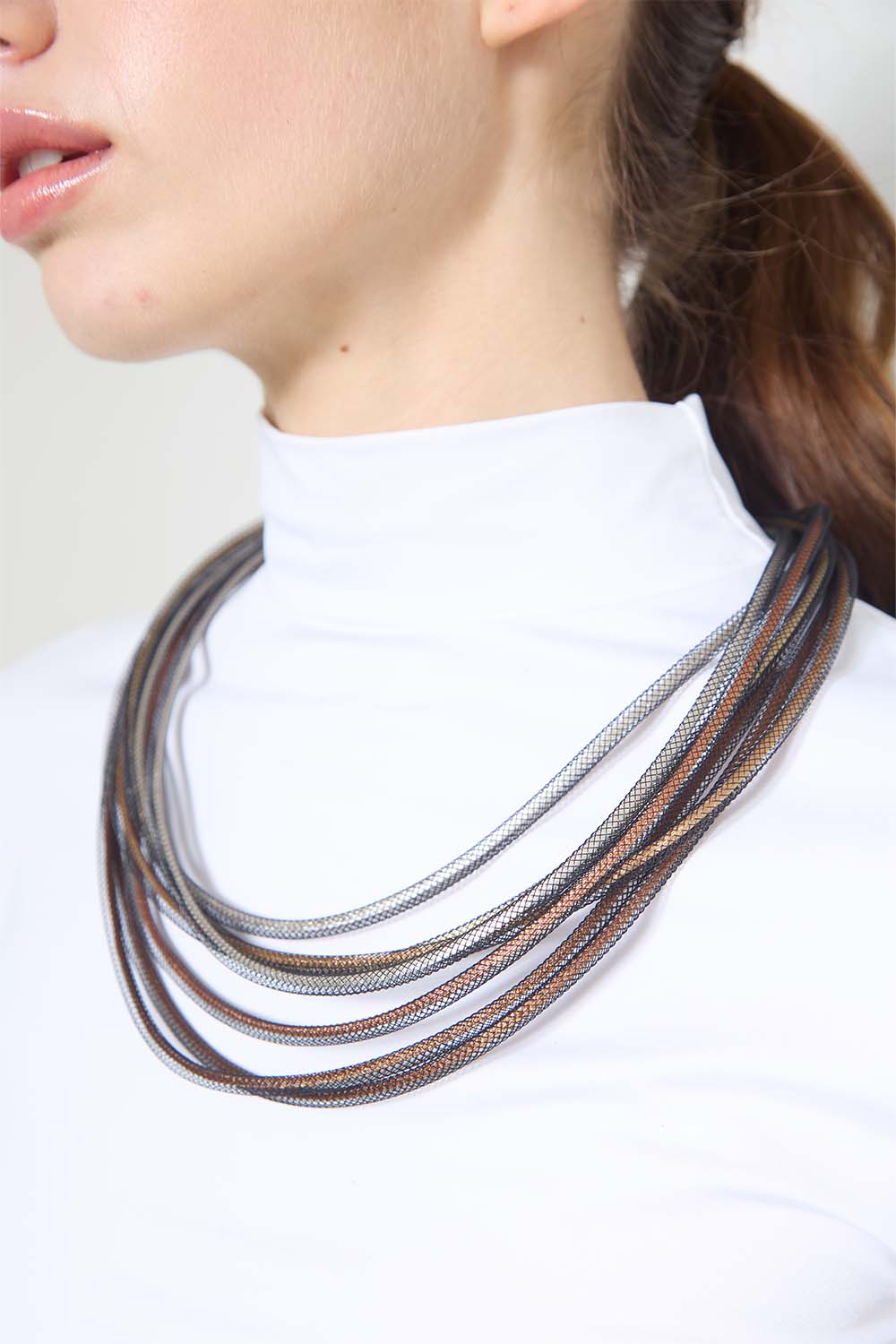 Metallic Life Round Necklace