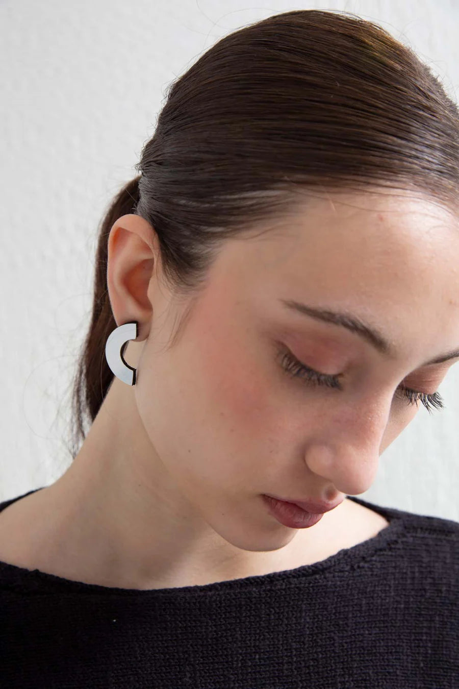 Silver Mies Arc Earrings