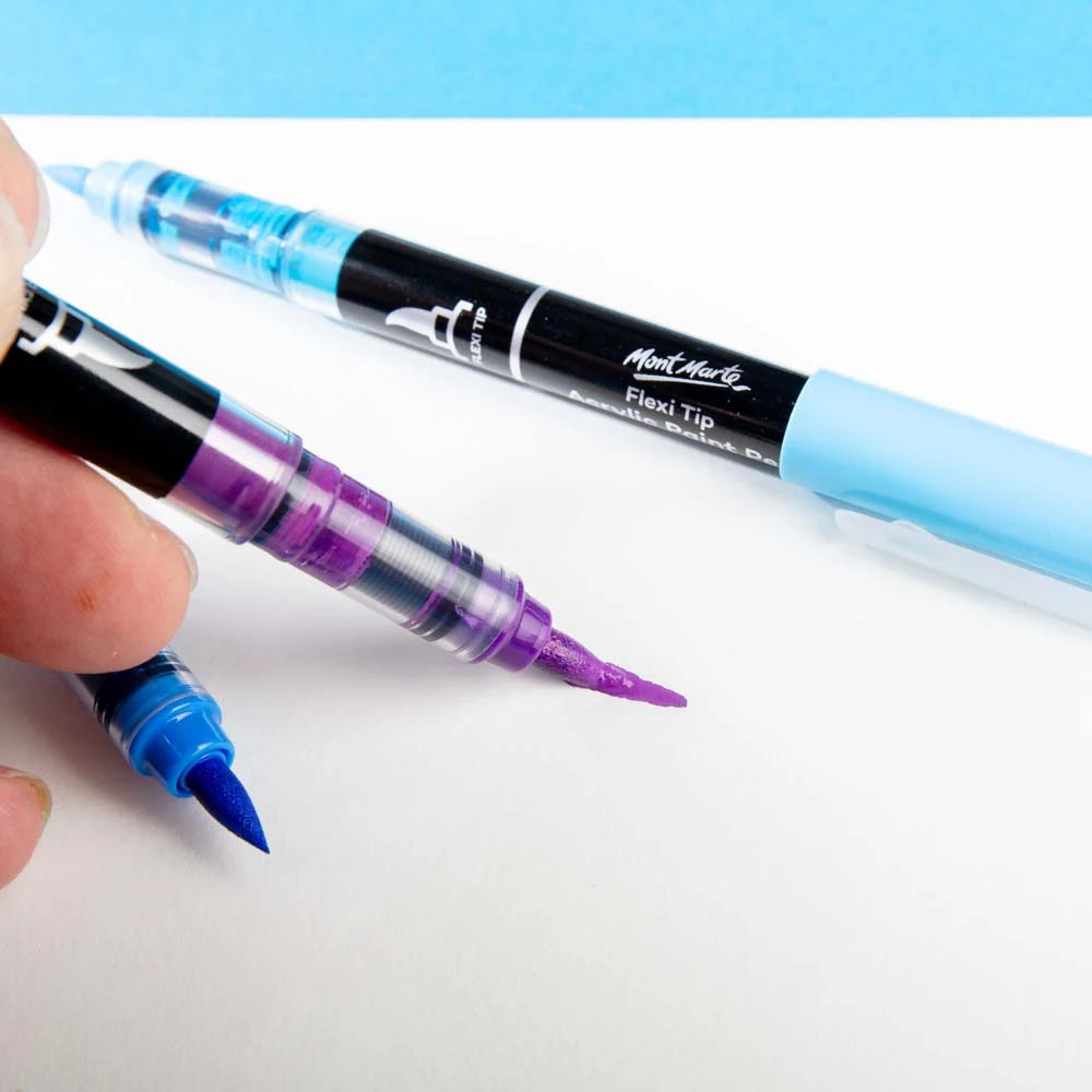 Flexi Tip Acrylic Paint Pens - 12pc