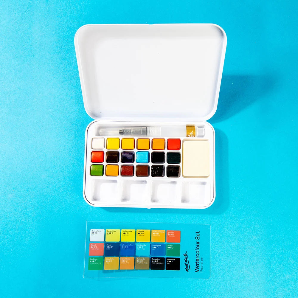 Premium Watercolour Set in Tin - 21pc