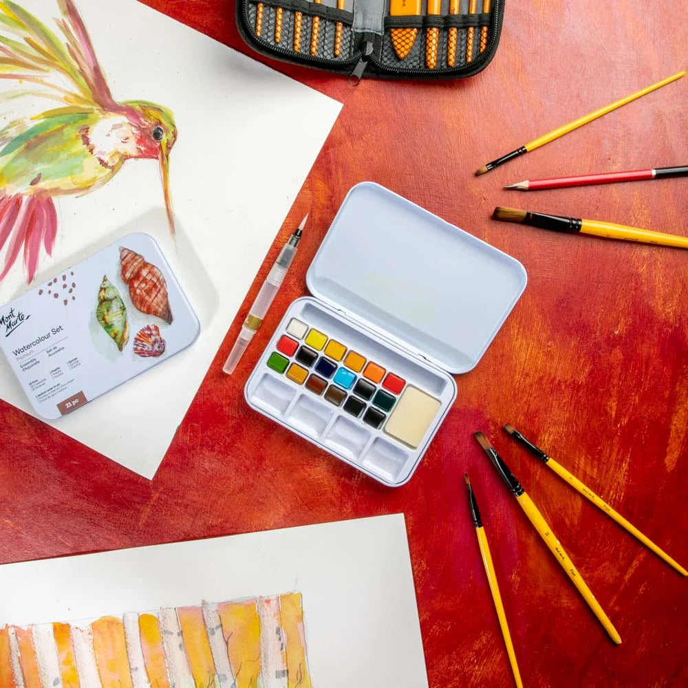 Premium Watercolour Set in Tin - 21pc