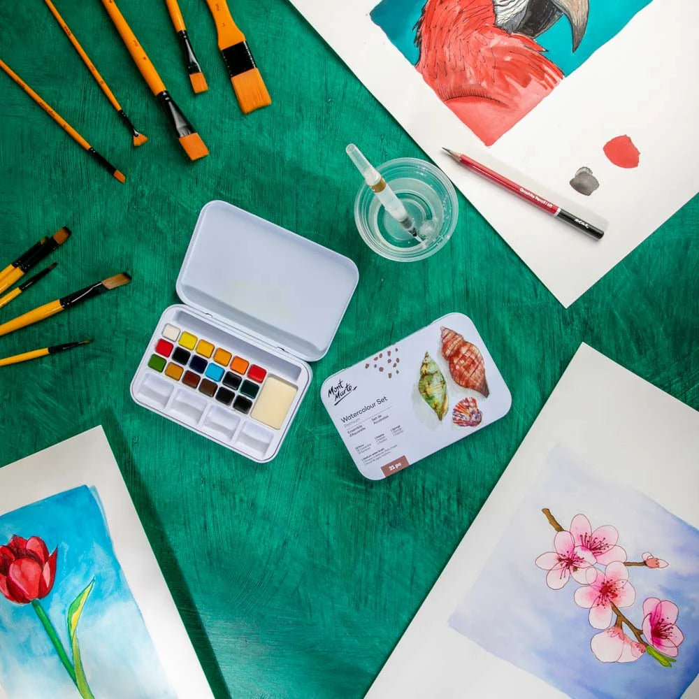 Premium Watercolour Set in Tin - 21pc