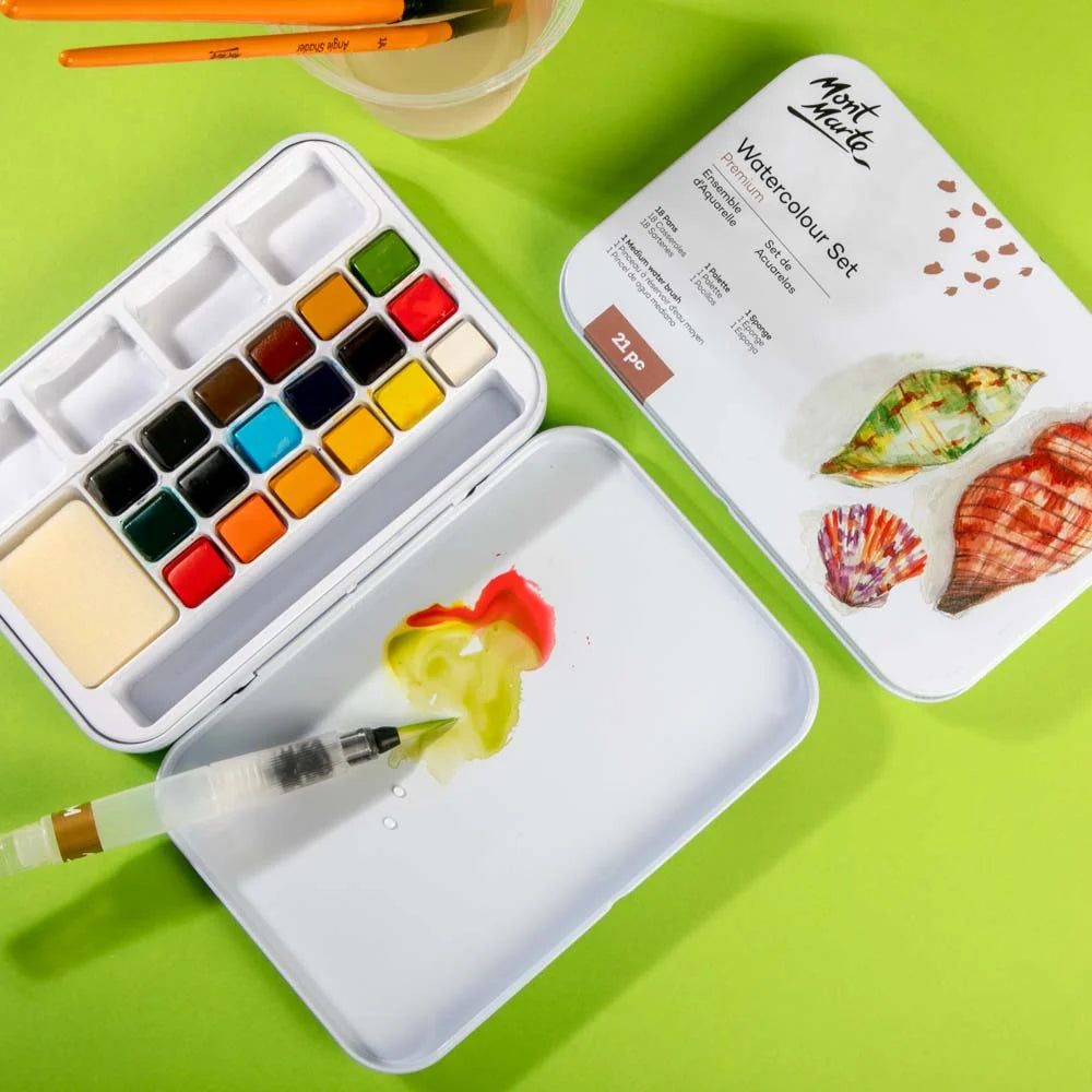 Premium Watercolour Set in Tin - 21pc