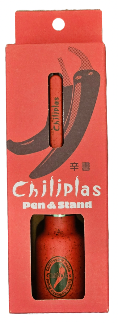 Ball Point Pen & Stand - Chili