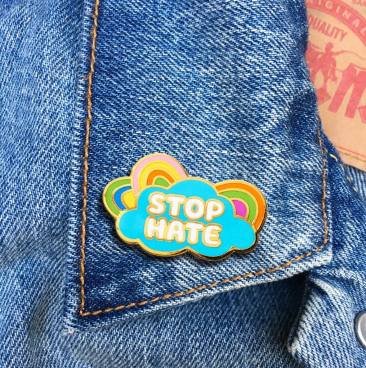 Stop Hate Pin