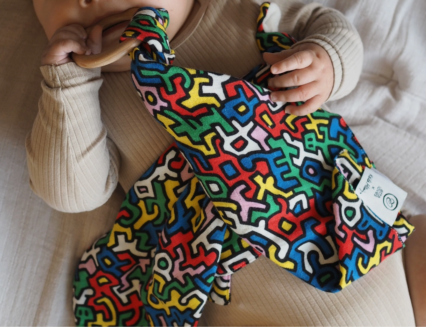 Keith Haring Sensory Teething Lovey