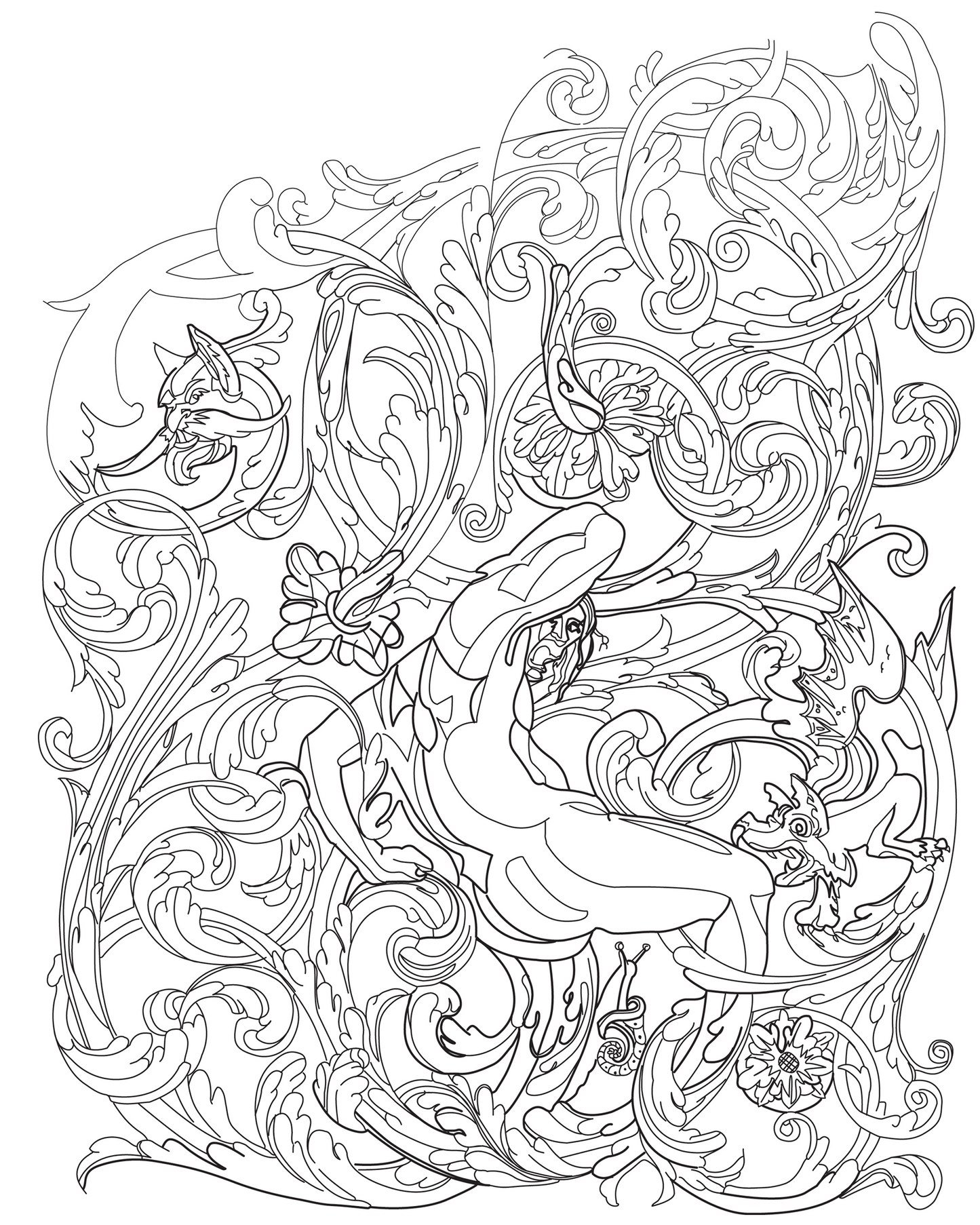 Fragile Beasts Coloring Book