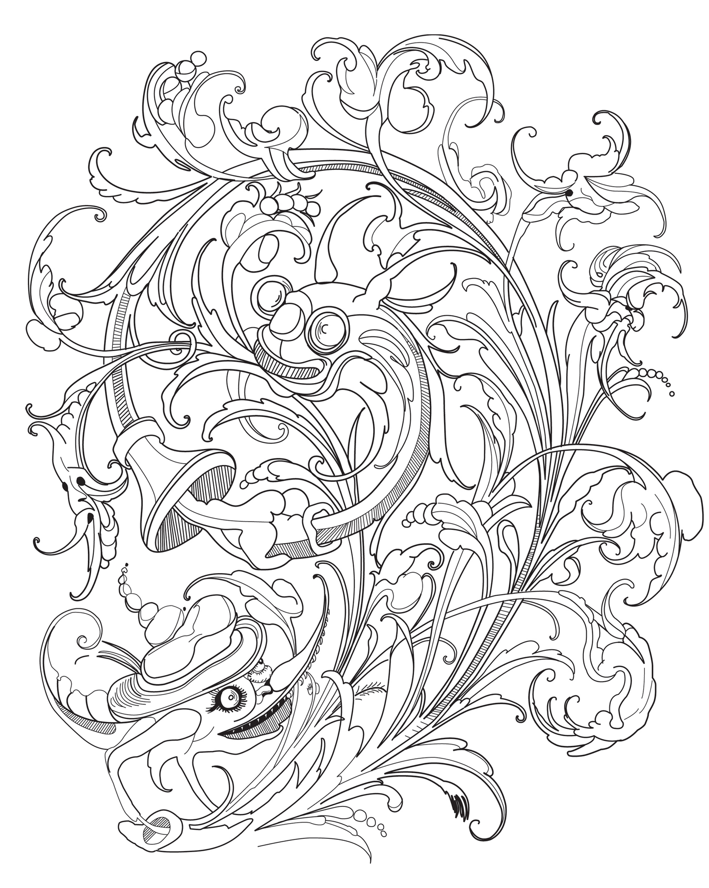 Fragile Beasts Coloring Book