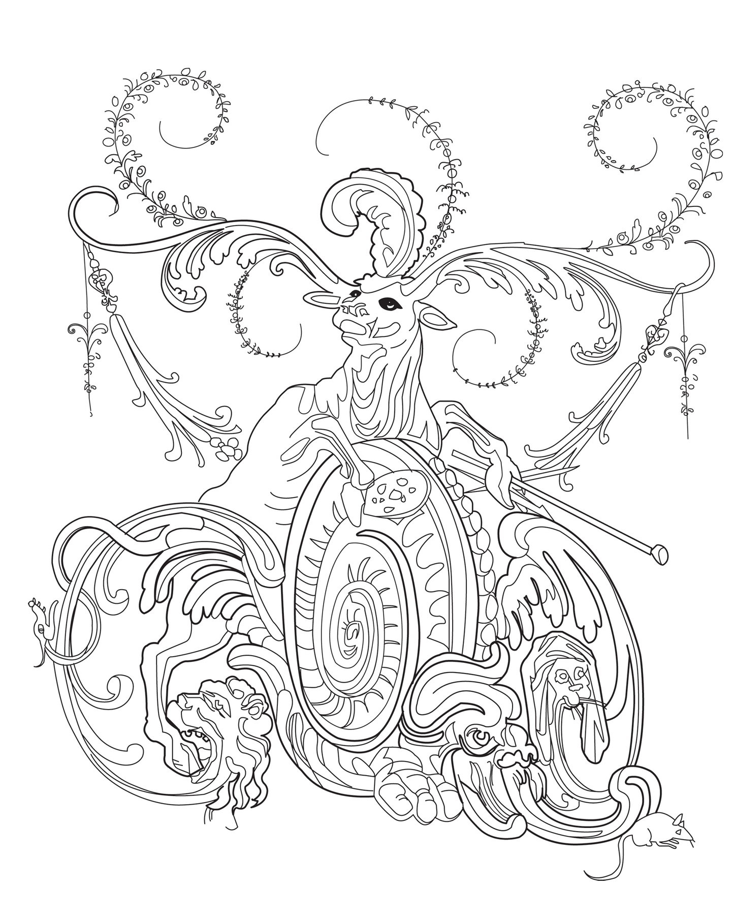 Fragile Beasts Coloring Book