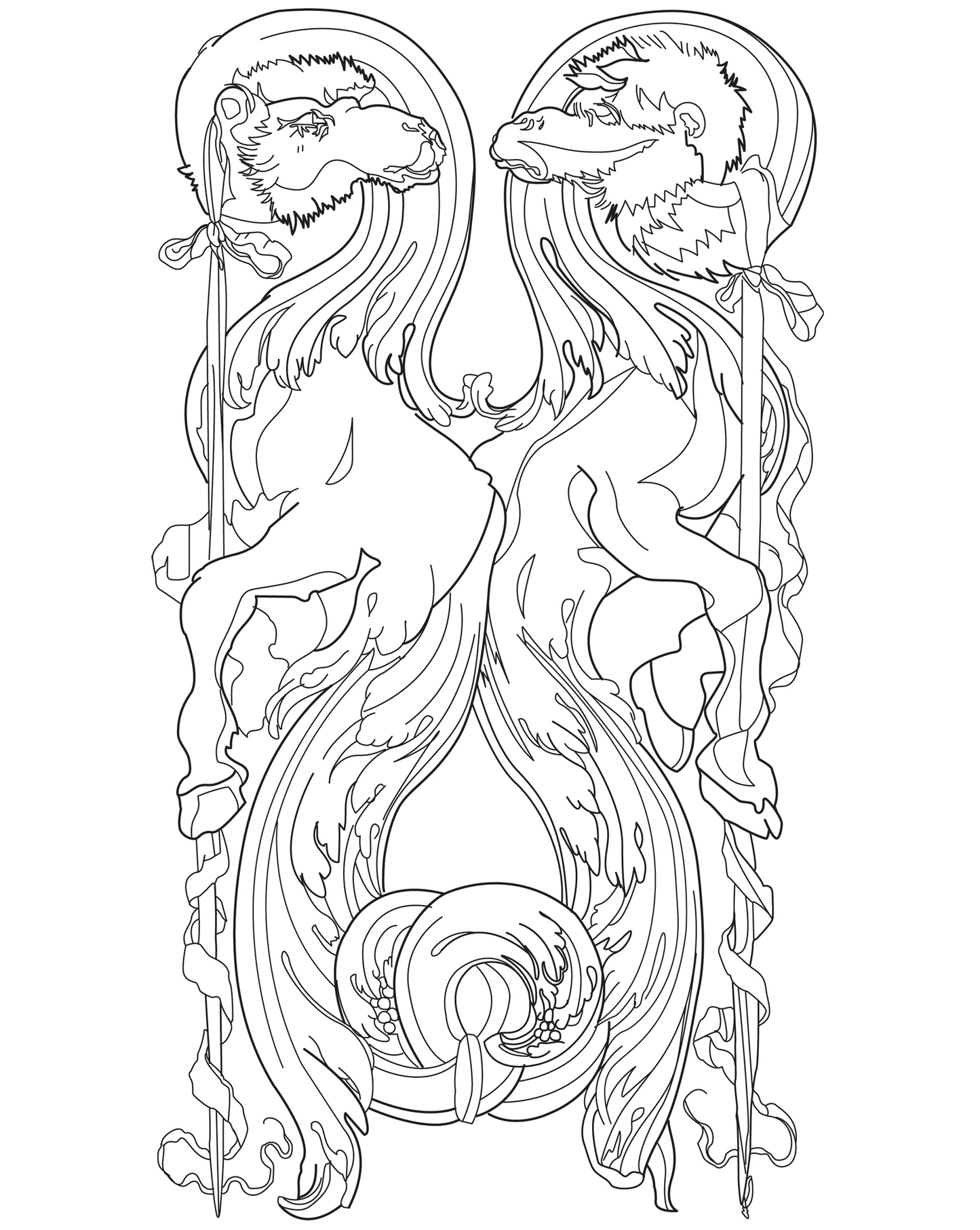 Fragile Beasts Coloring Book