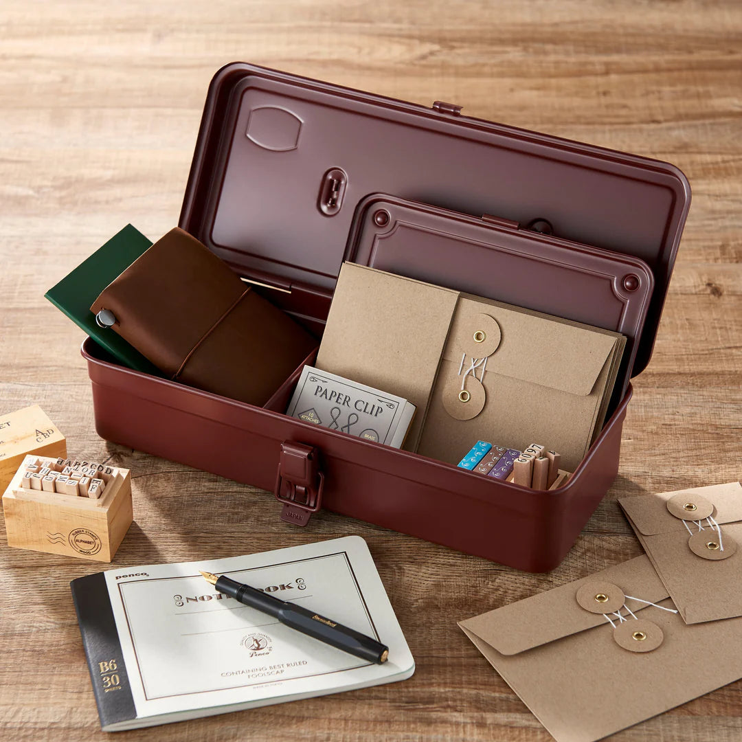 Toyo Steel Flat Top Toolbox - Antique Brown