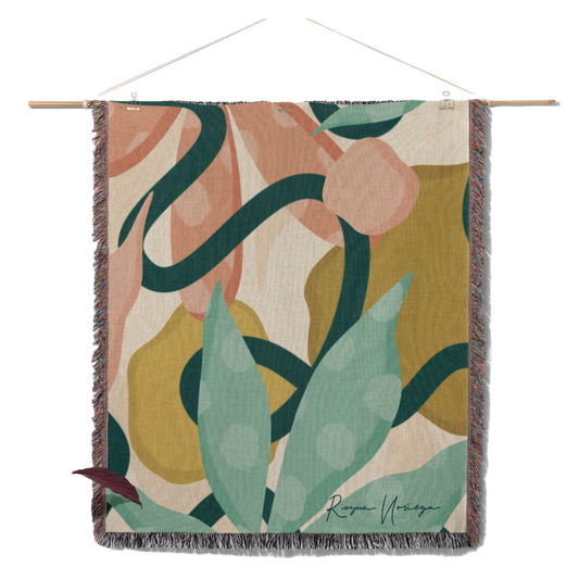 Free Flora Throw Blanket by Reyna Noriega