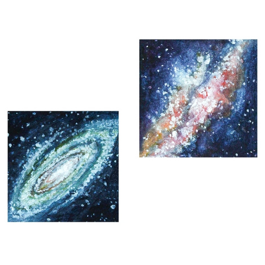 Mini 1" Milky Way Galaxy Watercolor Magnet