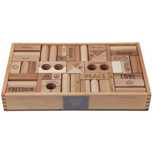 Peace & Love Wooden Blocks