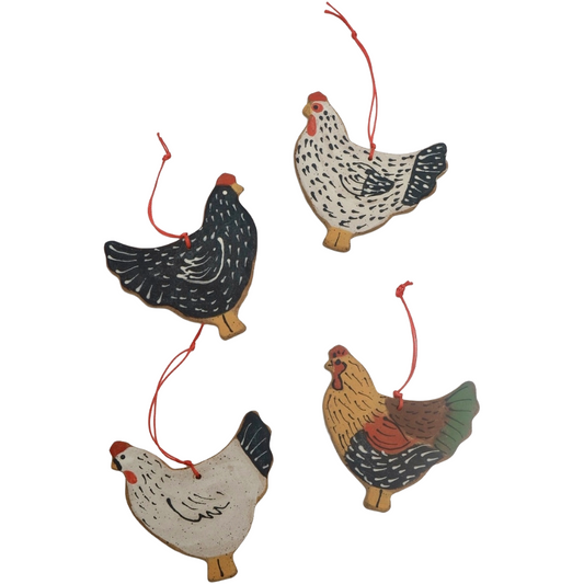 Ceramic Chicken Ornament