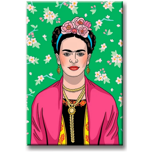 Frida Pink Florals Magnet