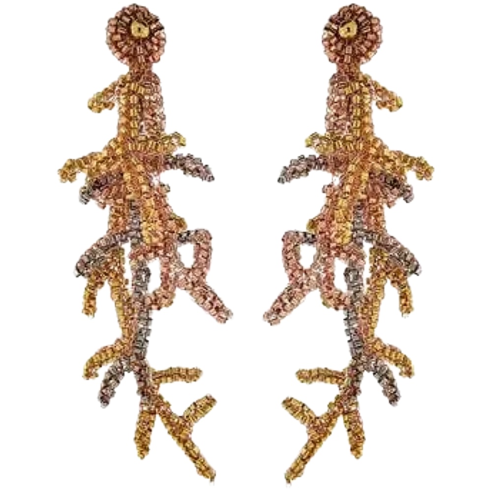 Coral Branches Handmade Crochet Earrings