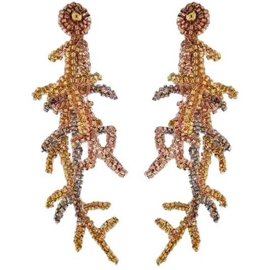 Coral Branches Handmade Crochet Earrings