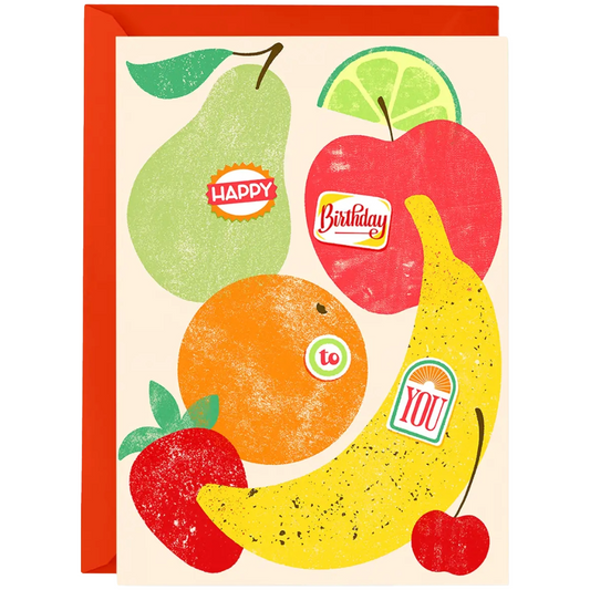 Happy Birthday To You (Fruit Stickers) - Birthday Card