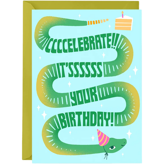 Celebrate! It's Your Birthday (Snake) - Birthday Card