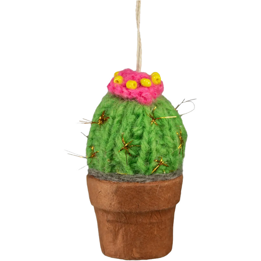 Crochet Pincushion Cactus Ornament