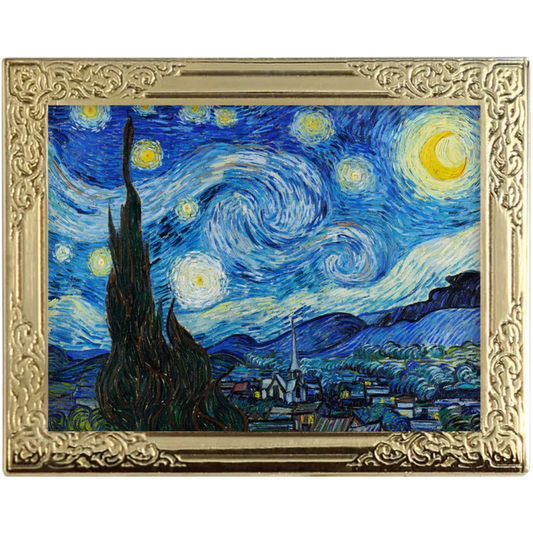 Art Frame Pin - Starry Night By Vincent van Gogh