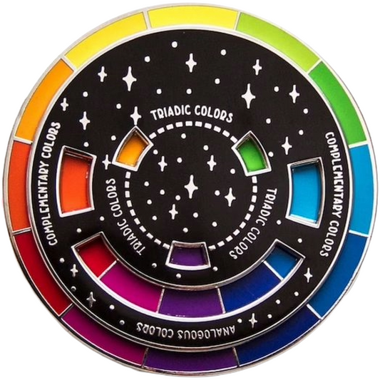 Enamel Color Wheel Pin Interactive Spinner
