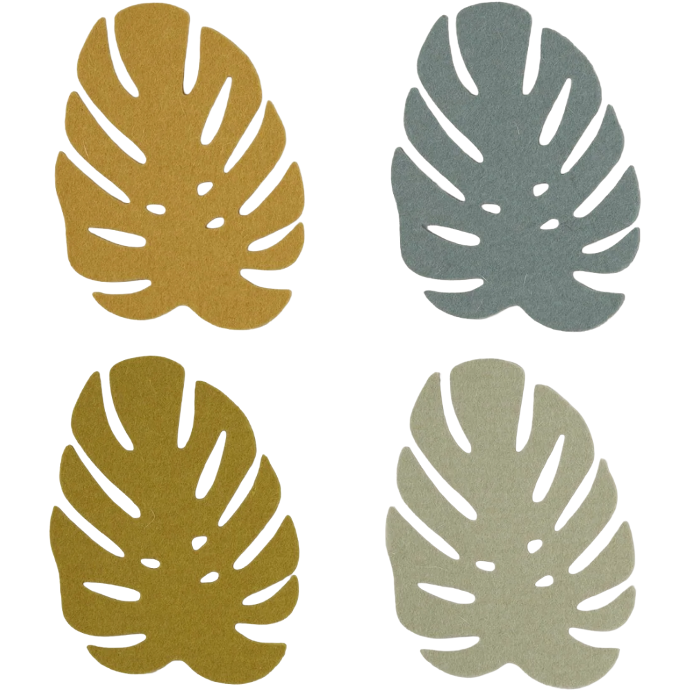 Monstera Leaf Coaster "Jungle" - Set of 4