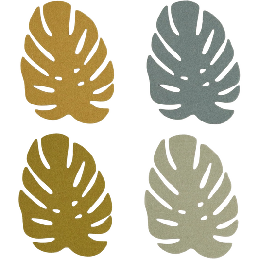Monstera Leaf Coaster "Jungle" - Set of 4