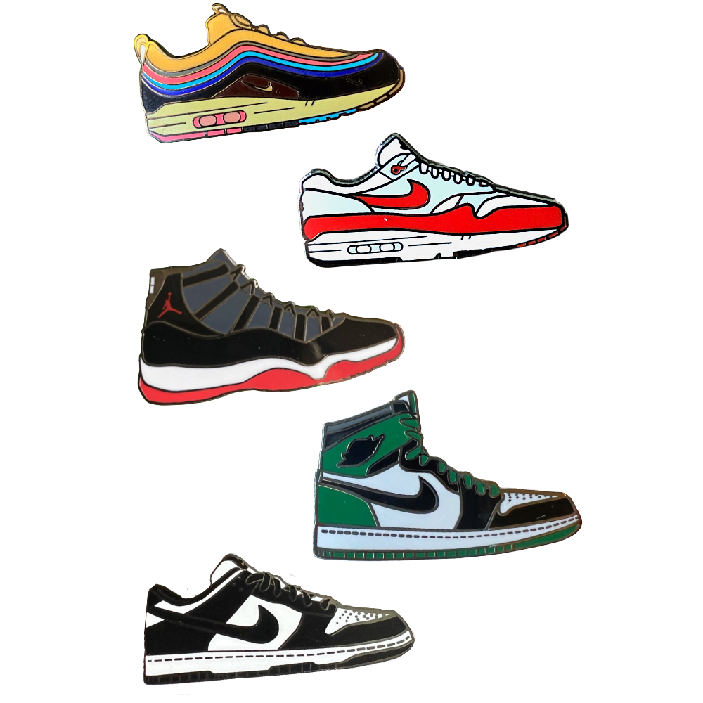 Sneaker Head Enamel Pins