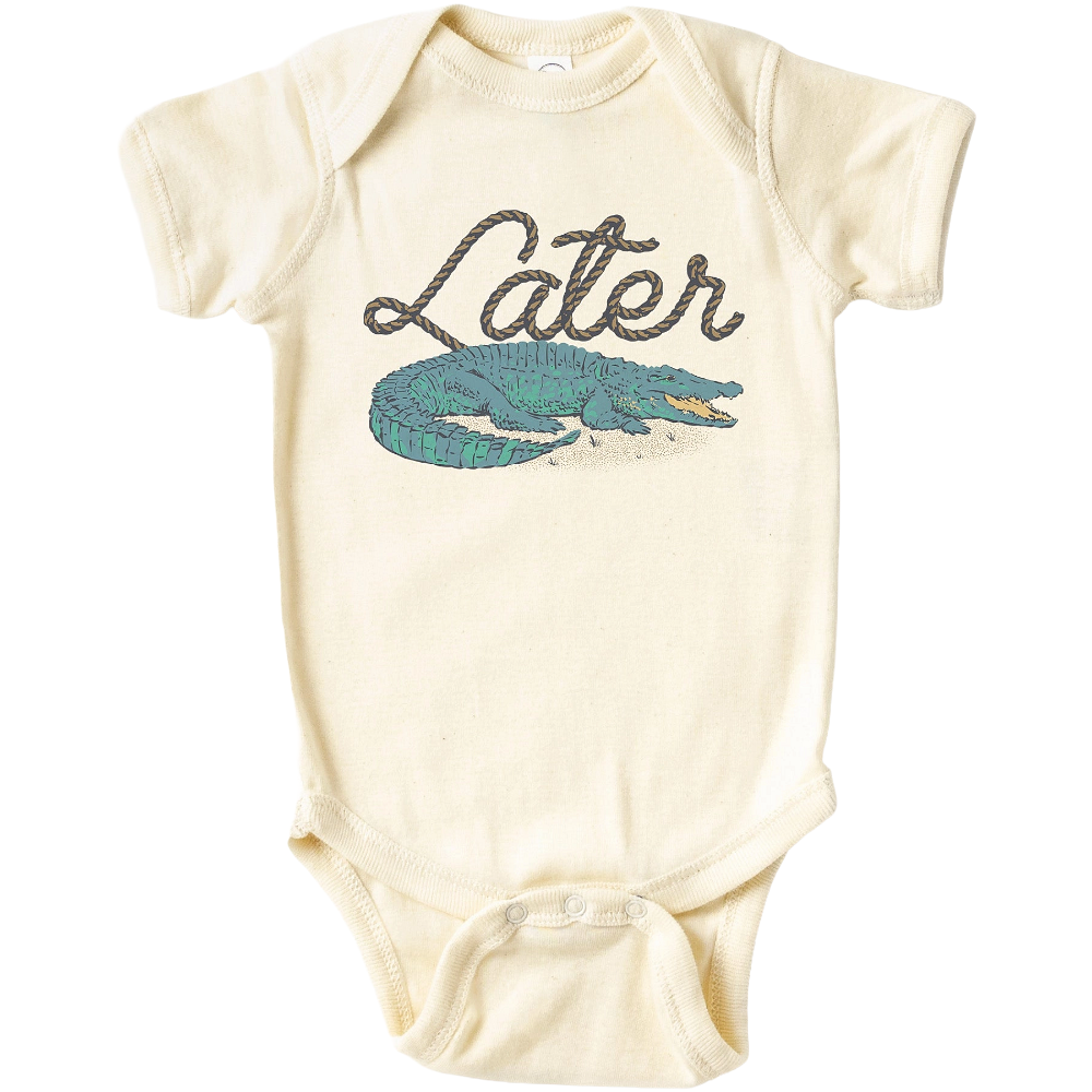 Later Alligator Onesie 12-18 Months