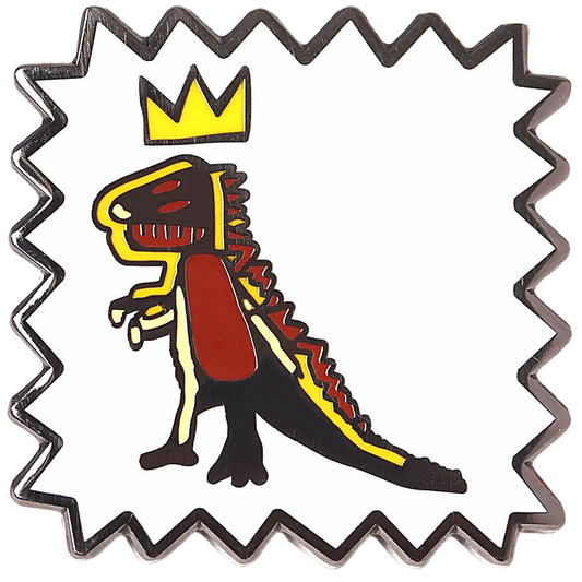 Crowned T-Rex Basquiat Pin
