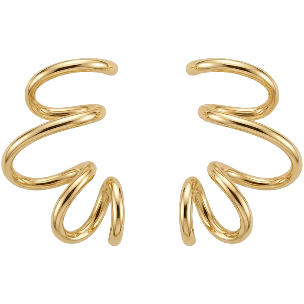 14K Gold Filled Sculptural Ribbon Earrings