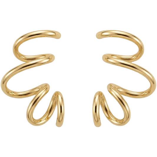 14K Gold Filled Sculptural Ribbon Earrings