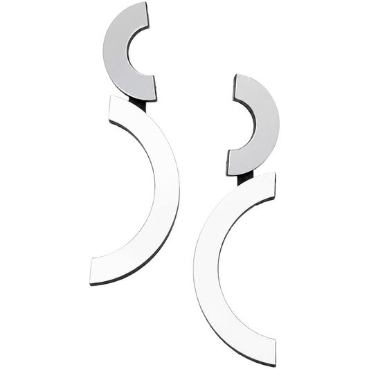 Silver Mies Double Arc Earrings