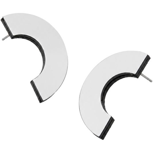 Silver Mies Arc Earrings