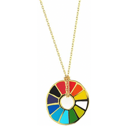 Color Wheel Pendant Necklace