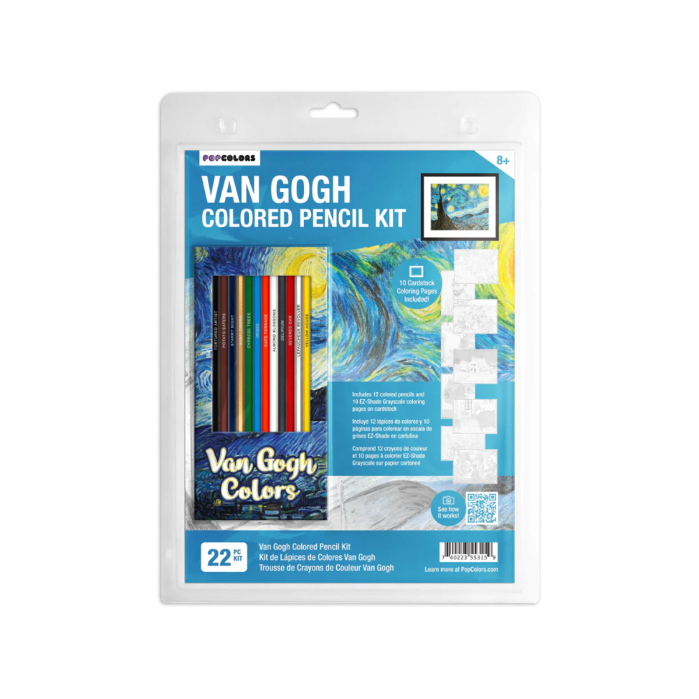 Van Gogh Color Colored Pencil Set & Coloring Pages