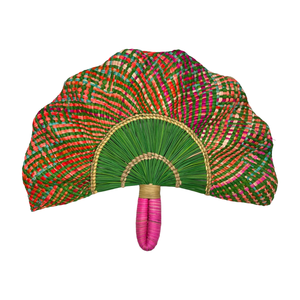 Frilly Hand Fan: Rainbow